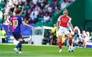 24 May 2025; Katie McCabe of Arsenal in action against Caroline Graham of Barcelona during the UEFA Women's Champions League final match between Arsenal and Barcelona at Estádio José Alvalade in Lisbon, Portugal. Photo by Daniela Porcelli /Sportsfile