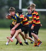 24 May 2025; Action during the X Rugby 7s Boys match between Clara, Offaly, and Coolera, Sligo during day one of the Cairn Community Games Multi-Sports Finals 2025 at Gormanston Park in Meath. Photo by Shauna Clinton/Sportsfile