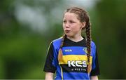 24 May 2025; Daisy Wingfield Browne of Moate, Westmeath, during the X Rugby 7s Girls match between Moate, Westmeath, and Fethard-Killusty, Tipperary, during day one of the Cairn Community Games Multi-Sports Finals 2025 at Gormanston Park in Meath. Photo by Shauna Clinton/Sportsfile