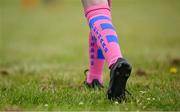 24 May 2025; The socks of a Fethard-Killusty player are seen during the X Rugby 7s Girls match between Moate, Westmeath, and Fethard-Killusty, Tipperary, during day one of the Cairn Community Games Multi-Sports Finals 2025 at Gormanston Park in Meath. Photo by Shauna Clinton/Sportsfile
