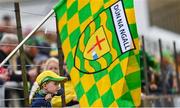 24 May 2025; Donegal supporter Nathan McFadden, age 8, from Gweedore, before the GAA Football All-Ireland Senior Championship Round 1 match between Donegal and Tyrone at MacCumhaill Park in Ballybofey, Donegal. Photo by Ramsey Cardy/Sportsfile