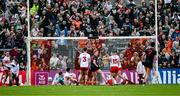 24 May 2025; Conor Turbitt of Armagh, 25, celebrates scoring his side's second goal, in the 48th minute, during the GAA Football All-Ireland Senior Championship Round 1 match between Armagh and Derry at the BOX-IT Athletic Grounds in Armagh. Photo by Ray McManus/Sportsfile