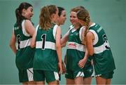 24 May 2025; Clonguish, Longford, players celebrate after their victory in the Basketball U13 Girls match between Clonguish, Longford, and Clontibret, Monaghan, on day one of the Cairn Community Games Multi-Sports Finals 2025 at Gormanston Park in Meath. Photo by Shauna Clinton/Sportsfile