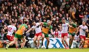 24 May 2025; Michael Murphy of Donegal in action against Padraig Hampsey of Tyrone during the GAA Football All-Ireland Senior Championship Round 1 match between Donegal and Tyrone at MacCumhaill Park in Ballybofey, Donegal. Photo by Ramsey Cardy/Sportsfile
