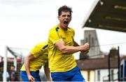 24 May 2025; Jason Cross of Fairview Rangers celebrates after scoring his side's second goal during the FAI Junior Cup final match between Fairview Rangers and North End United at Turner's Cross in Cork. Photo by Tom Beary/Sportsfile