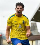24 May 2025; Jason Cross of Fairview Rangers celebrates after scoring his side's second goal during the FAI Junior Cup final match between Fairview Rangers and North End United at Turner's Cross in Cork. Photo by Tom Beary/Sportsfile