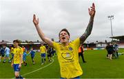 24 May 2025; Daniel O'Neill of Fairview Rangers celebrates after the FAI Junior Cup final match between Fairview Rangers and North End United at Turner's Cross in Cork. Photo by Tom Beary/Sportsfile