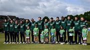 25 May 2025; The Ireland team before match three of the One Day International Series between Ireland and the West Indies at Castle Avenue Cricket Ground in Dublin. Photo by Seb Daly/Sportsfile