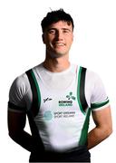 24 May 2025; Rowing Ireland High Performance Athletes 2025 during a portrait session at the National Rowing Centre in Farran Woods, Cork. Pictured is Andrew Sheehan of UCC Rowing Club/Lee Rowing Club. Photo by Tom Beary/Sportsfile