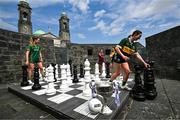 27 May 2025; At the launch of the 2025 TG4 All-Ireland Ladies Football Championships are senior players, from left, Aoibhín Cleary of Meath, Kate Geraghty of Galway, Roisin Rodgers of Donegal and Cáit Lynch of Kerry. The 2025 TG4 All-Ireland Championships were launched at Croke Park today, after a number of top inter-county stars travelled to Athlone in Westmeath to mark the beginning of the TG4 All-Ireland series. The 2025 TG4 All-Ireland Junior, Intermediate and Senior Finals will be played at Croke Park on Sunday, August 3, 2025. #ProperFan. Photo by Brendan Moran/Sportsfile