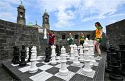 27 May 2025; At the launch of the 2025 TG4 All-Ireland Ladies Football Championships are senior players, from left, Kate Geraghty of Galway, Aoibhín Cleary of Meath, Cáit Lynch of Kerry and Roisin Rodgers of Donegal. The 2025 TG4 All-Ireland Championships were launched at Croke Park today, after a number of top inter-county stars travelled to Athlone in Westmeath to mark the beginning of the TG4 All-Ireland series. The 2025 TG4 All-Ireland Junior, Intermediate and Senior Finals will be played at Croke Park on Sunday, August 3, 2025. #ProperFan. Photo by Brendan Moran/Sportsfile