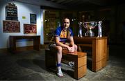 27 May 2025; At the launch of the 2025 TG4 All-Ireland Ladies Football Championships is Ailish Considine of Clare with the Mary Quinn Memorial cup. The 2025 TG4 All-Ireland Championships were launched at Croke Park today, after a number of top inter-county stars travelled to Athlone in Westmeath to mark the beginning of the TG4 All-Ireland series. The 2025 TG4 All-Ireland Junior, Intermediate and Senior Finals will be played at Croke Park on Sunday, August 3, 2025. #ProperFan. Photo by Brendan Moran/Sportsfile