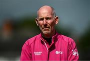 25 May 2025; Umpire Jonathan Kennedy before match three of the One Day International Series between Ireland and the West Indies at Castle Avenue Cricket Ground in Dublin. Photo by Seb Daly/Sportsfile