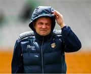 25 May 2025; Antrim manager Davy Fitzgerald before the Leinster GAA Hurling Senior Championship Round 5 match between Offaly and Antrim at Glenisk O’Connor Park in Tullamore, Offaly. Photo by Michael P Ryan/Sportsfile