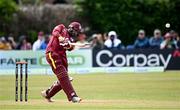 25 May 2025; West Indies batter Amir Jangoo during match three of the One Day International Series between Ireland and the West Indies at Castle Avenue Cricket Ground in Dublin. Photo by Seb Daly/Sportsfile