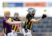 25 May 2025; TJ Reid of Kilkenny in action against Simon Donohoe of Wexford during the Leinster GAA Hurling Senior Championship Round 5 match between Wexford and Kilkenny at Chadwicks Wexford Park in Wexford. Photo by Thomas Flinkow/Sportsfile