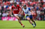 25 May 2025; Darragh Lyons of Waterford in action against Darragh Fitzgibbon of Cork during the Munster GAA Hurling Senior Championship Round 5 match between Cork and Waterford at SuperValu Páirc Ui Chaoimh in Cork. Photo by Brendan Moran/Sportsfile