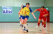 25 May 2025; Action during the Futsal U13 Girls match between St-Fechins, Sligo, and Ennis-St-Johns, Clare, on day two of the Cairn Community Games Multi-Sports Finals 2025 at Gormanston Park in Meath. Photo by Shauna Clinton/Sportsfile