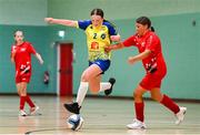 25 May 2025; Action during the Futsal U13 Girls match between St-Fechins, Sligo, and Ennis-St-Johns, Clare, on day two of the Cairn Community Games Multi-Sports Finals 2025 at Gormanston Park in Meath. Photo by Shauna Clinton/Sportsfile