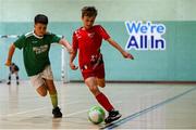 25 May 2025; Action during the Futsal U13 Boys match between St-Fechins, Sligo, and Milltown-Listry, Kerry, on day two of the Cairn Community Games Multi-Sports Finals 2025 at Gormanston Park in Meath. Photo by Shauna Clinton/Sportsfile