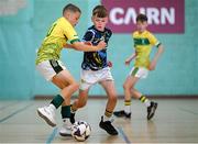25 May 2025; Action during the Futsal U13 Boys match between Killmore-Drumsnatt, Monaghan, and Rathvilly, Carlow, on day two of the Cairn Community Games Multi-Sports Finals 2025 at Gormanston Park in Meath. Photo by Shauna Clinton/Sportsfile