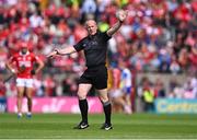 25 May 2025; Referee Johnny Murphy during the Munster GAA Hurling Senior Championship Round 5 match between Cork and Waterford at SuperValu Páirc Ui Chaoimh in Cork. Photo by Piaras Ó Mídheach/Sportsfile