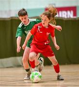 25 May 2025; Action during the Futsal U13 Boys match between St-Fechins, Sligo, and Milltown-Listry, Kerry, on day two of the Cairn Community Games Multi-Sports Finals 2025 at Gormanston Park in Meath. Photo by Shauna Clinton/Sportsfile