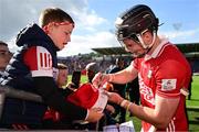 25 May 2025; Darragh Fitzgibbon of Cork signs autographs after his side's victory in the Munster GAA Hurling Senior Championship Round 5 match between Cork and Waterford at SuperValu Páirc Ui Chaoimh in Cork. Photo by Brendan Moran/Sportsfile