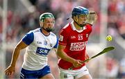 25 May 2025; Diarmuid Healy of Cork in action against Jack Prendergast of Waterford during the Munster GAA Hurling Senior Championship Round 5 match between Cork and Waterford at SuperValu Páirc Ui Chaoimh in Cork. Photo by Brendan Moran/Sportsfile