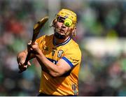 25 May 2025; Mark Rodgers of Clare scores a point from a free during the Munster GAA Hurling Senior Championship Round 5 match between Limerick and Clare at TUS Gaelic Grounds in Limerick. Photo by Tom Beary/Sportsfile