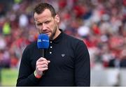 25 May 2025; RTÉ analyst Jackie Tyrell before the Munster GAA Hurling Senior Championship Round 5 match between Cork and Waterford at SuperValu Páirc Ui Chaoimh in Cork. Photo by Piaras Ó Mídheach/Sportsfile