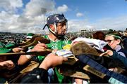25 May 2025; David Reidy of Limerick with young supporters after the Munster GAA Hurling Senior Championship Round 5 match between Limerick and Clare at TUS Gaelic Grounds in Limerick. Photo by Tom Beary/Sportsfile