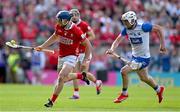 25 May 2025; Seán O’Donoghue of Cork in action against Tom Barron of Waterford during the Munster GAA Hurling Senior Championship Round 5 match between Cork and Waterford at SuperValu Páirc Ui Chaoimh in Cork. Photo by Brendan Moran/Sportsfile