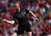 25 May 2025; Referee Johnny Murphy during the Munster GAA Hurling Senior Championship Round 5 match between Cork and Waterford at SuperValu Páirc Ui Chaoimh in Cork. Photo by Piaras Ó Mídheach/Sportsfile