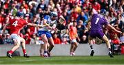 25 May 2025; Stephen Bennett of Waterford takes a shot that hit the post in the second half during the Munster GAA Hurling Senior Championship Round 5 match between Cork and Waterford at SuperValu Páirc Ui Chaoimh in Cork. Photo by Piaras Ó Mídheach/Sportsfile