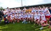25 May 2025; The Tyrone players celebrate after the Electric Ireland Ulster GAA Football Minor Championship final match between Cavan and Tyrone at Brewster Park in Enniskillen, Fermanagh. Photo by Oliver McVeigh/Sportsfile