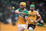 25 May 2025; Killian Sampson of Offaly during the Leinster GAA Hurling Senior Championship Round 5 match between Offaly and Antrim at Glenisk O’Connor Park in Tullamore, Offaly. Photo by Michael P Ryan/Sportsfile