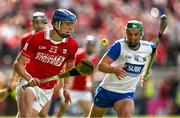 25 May 2025; Diarmuid Healy of Cork in action against Jack Prendergast of Waterford during the Munster GAA Hurling Senior Championship Round 5 match between Cork and Waterford at SuperValu Páirc Ui Chaoimh in Cork. Photo by Brendan Moran/Sportsfile