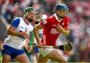25 May 2025; Diarmuid Healy of Cork in action against Jack Prendergast of Waterford during the Munster GAA Hurling Senior Championship Round 5 match between Cork and Waterford at SuperValu Páirc Ui Chaoimh in Cork. Photo by Brendan Moran/Sportsfile