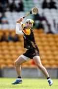 25 May 2025; Antrim goalkeeper Ryan Elliot during the Leinster GAA Hurling Senior Championship Round 5 match between Offaly and Antrim at Glenisk O’Connor Park in Tullamore, Offaly. Photo by Michael P Ryan/Sportsfile