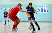 25 May 2025; Action during the Futsal U13 Girls match between St-Fechins, Sligo, and Erne-Valley, Cavan, on day two of the Cairn Community Games Multi-Sports Finals 2025 at Gormanston Park in Meath. Photo by Shauna Clinton/Sportsfile