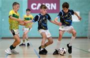 25 May 2025; Action during the Futsal U13 Boys match between St-Fechins, Sligo, and Milltown-Listry, Kerry, on day two of the Cairn Community Games Multi-Sports Finals 2025 at Gormanston Park in Meath. Photo by Shauna Clinton/Sportsfile