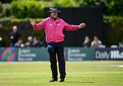 25 May 2025; Umpire Richard Illingworth during match three of the One Day International Series between Ireland and the West Indies at Castle Avenue Cricket Ground in Dublin. Photo by Seb Daly/Sportsfile