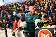 24 May 2025; Donegal goalkeeper Gavin Mulreany runs out for the second half of the GAA Football All-Ireland Senior Championship Round 1 match between Donegal and Tyrone at MacCumhaill Park in Ballybofey, Donegal. Photo by Ramsey Cardy/Sportsfile