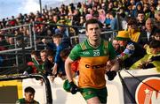 24 May 2025; Eoghan Bán Gallagher of Donegal runs out for the second half of the GAA Football All-Ireland Senior Championship Round 1 match between Donegal and Tyrone at MacCumhaill Park in Ballybofey, Donegal. Photo by Ramsey Cardy/Sportsfile