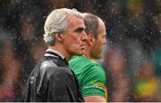24 May 2025; Donegal manager Jim McGuinness and Michael Murphy of Donegal before the GAA Football All-Ireland Senior Championship Round 1 match between Donegal and Tyrone at MacCumhaill Park in Ballybofey, Donegal. Photo by Ramsey Cardy/Sportsfile