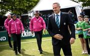 25 May 2025; Match referee Dean Cosker before match three of the One Day International Series between Ireland and the West Indies at Castle Avenue Cricket Ground in Dublin. Photo by Seb Daly/Sportsfile