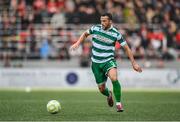 23 May 2025; Adam Matthews of Shamrock Rovers during the SSE Airtricity Men's Premier Division match between Derry City and Shamrock Rovers at The Ryan McBride Brandywell Stadium in Derry. Photo by Stephen McCarthy/Sportsfile
