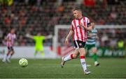23 May 2025; Shane Ferguson of Derry City during the SSE Airtricity Men's Premier Division match between Derry City and Shamrock Rovers at The Ryan McBride Brandywell Stadium in Derry. Photo by Stephen McCarthy/Sportsfile