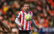 23 May 2025; Paul McMullan of Derry City during the SSE Airtricity Men's Premier Division match between Derry City and Shamrock Rovers at The Ryan McBride Brandywell Stadium in Derry. Photo by Stephen McCarthy/Sportsfile